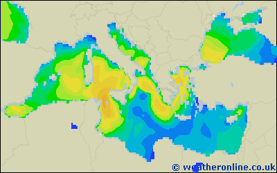 Balearic Islands - Výška vln - Pá, 28 10, 02:00 SELČ