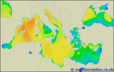 Ionian Sea - Výška vln - Út, 17 01, 07:00 SEČ