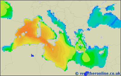 Balearic Islands - Výška vln - So, 21 01, 13:00 SEČ