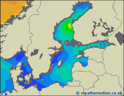 Baltic Sea SE - Výška vln - Ne, 22 01, 01:00 SEČ