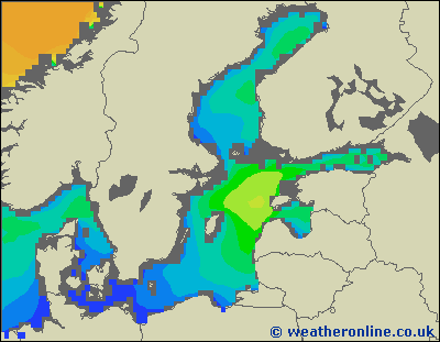 Baltic Sea SE - Výška vln - Po, 23 01, 07:00 SEČ