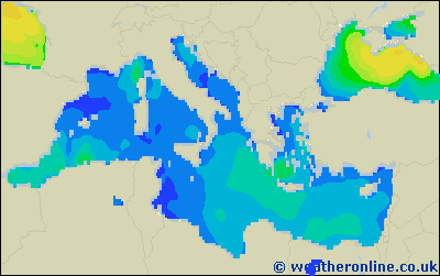 Balearic Islands - Výška vln - Čt, 23 02, 19:00 SEČ