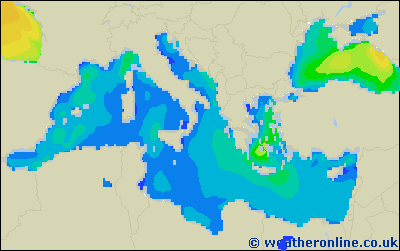 Balearic Islands - Výška vln - Pá, 24 02, 07:00 SEČ