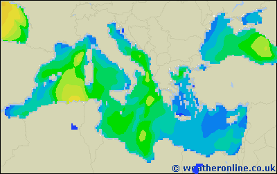 Ionian Sea - Výška vln - Ne, 26 02, 07:00 SEČ