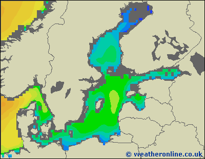 Baltic Sea SE - Výška vln - Út, 28 02, 13:00 SEČ