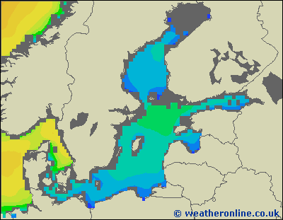 Baltic Sea SE - Výška vln - St, 01 03, 07:00 SEČ