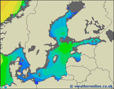 Baltic Sea SE - Výška vln - Čt, 02 03, 13:00 SEČ