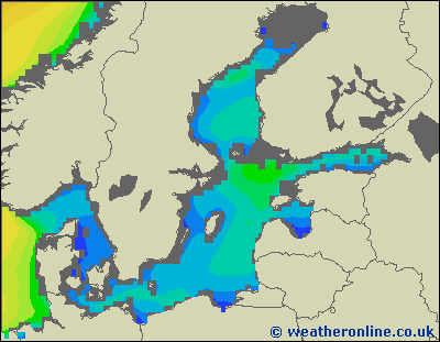 Baltic Sea SE - Výška vln - Čt, 02 03, 19:00 SEČ