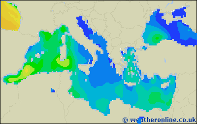 Balearic Islands - Výška vln - Pá, 24 03, 01:00 SEČ