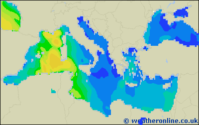 Balearic Islands - Výška vln - Pá, 24 03, 19:00 SEČ