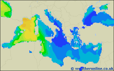 Ionian Sea - Výška vln - So, 25 03, 07:00 SEČ