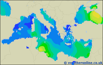 Balearic Islands - Výška vln - Út, 25 04, 02:00 SELČ