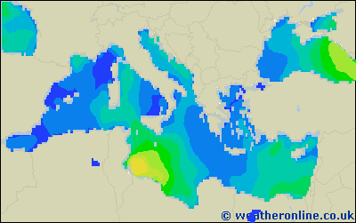 Balearic Islands - Výška vln - Út, 25 04, 08:00 SELČ