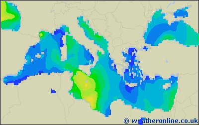 Balearic Islands - Výška vln - Út, 25 04, 20:00 SELČ