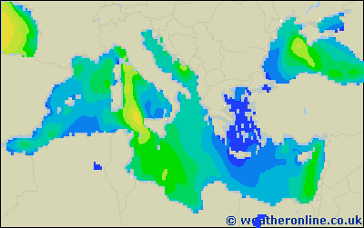 Ionian Sea - Výška vln - St, 26 04, 08:00 SELČ