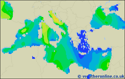 Ionian Sea - Výška vln - St, 26 04, 20:00 SELČ