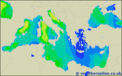 Ionian Sea - Výška vln - Čt, 27 04, 02:00 SELČ
