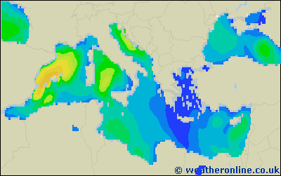 Ionian Sea - Výška vln - Čt, 27 04, 14:00 SELČ