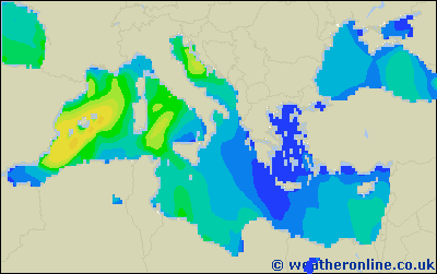 Ionian Sea - Výška vln - Čt, 27 04, 20:00 SELČ