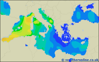 Ionian Sea - Výška vln - Pá, 28 04, 20:00 SELČ