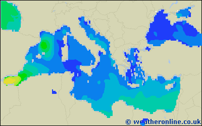 Balearic Islands - Výška vln - St, 24 05, 14:00 SELČ
