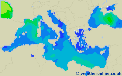 Balearic Islands - Výška vln - Ne, 25 06, 02:00 SELČ