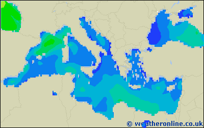 Balearic Islands - Výška vln - Ne, 25 06, 14:00 SELČ