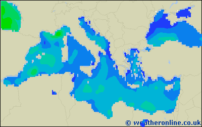 Balearic Islands - Výška vln - Po, 26 06, 14:00 SELČ