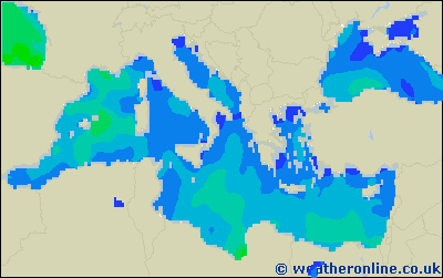 Balearic Islands - Výška vln - Po, 26 06, 20:00 SELČ