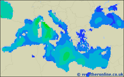 Balearic Islands - Výška vln - Út, 27 06, 14:00 SELČ