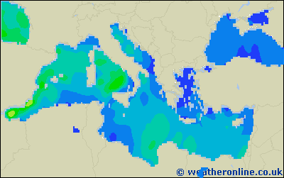 Balearic Islands - Výška vln - Út, 27 06, 20:00 SELČ