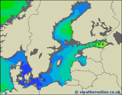 Baltic Sea SE - Výška vln - St, 28 06, 02:00 SELČ