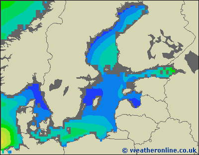 Baltic Sea SE - Výška vln - St, 28 06, 14:00 SELČ