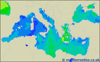 Balearic Islands - Výška vln - Pá, 18 08, 08:00 SELČ