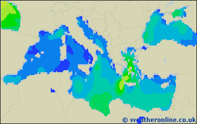 Balearic Islands - Výška vln - Pá, 18 08, 14:00 SELČ