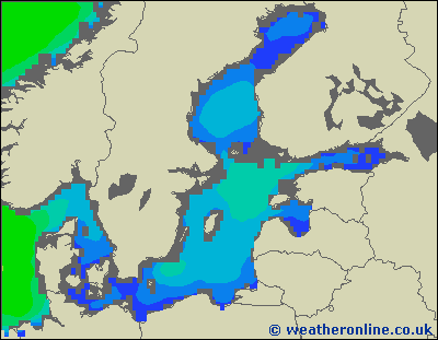 Baltic Sea SE - Výška vln - So, 19 08, 02:00 SELČ