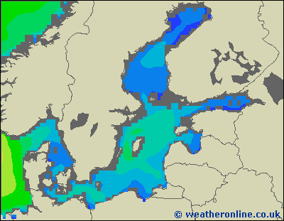 Baltic Sea SE - Výška vln - So, 19 08, 08:00 SELČ