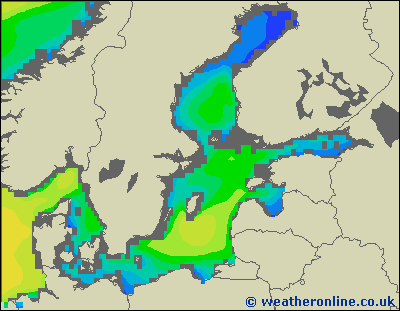 Baltic Sea SE - Výška vln - So, 19 08, 20:00 SELČ