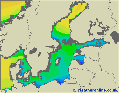 Baltic Sea SE - Výška vln - Ne, 20 08, 14:00 SELČ