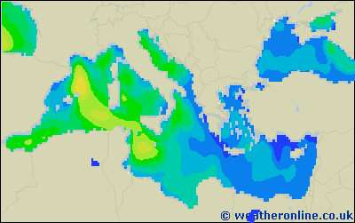 Ionian Sea - Výška vln - Po, 21 08, 08:00 SELČ