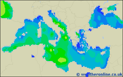 Ionian Sea - Výška vln - Út, 22 08, 02:00 SELČ