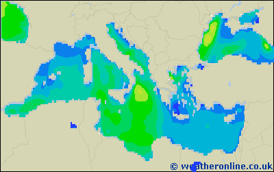 Ionian Sea - Výška vln - Út, 22 08, 08:00 SELČ