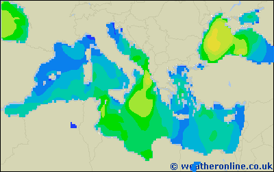 Ionian Sea - Výška vln - Út, 22 08, 20:00 SELČ