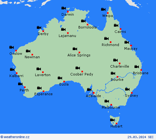 webová kamera Austrálie Oceánie Předpovědní mapy