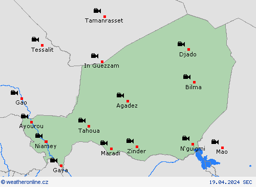webová kamera Niger Afrika Předpovědní mapy