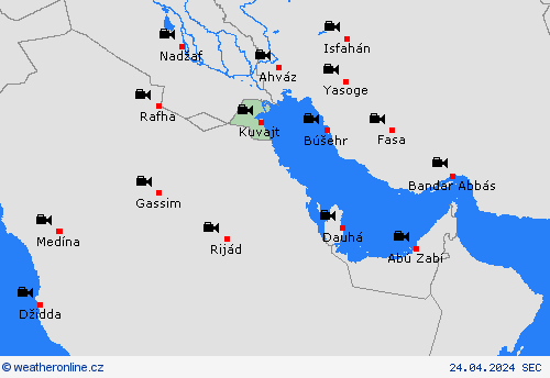 webová kamera Kuvajt Asie Předpovědní mapy