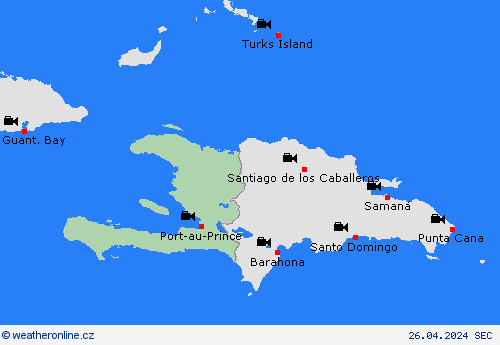 webová kamera Haiti Střední Amerika Předpovědní mapy