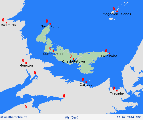 vítr Prince Edward Islands Severní Amerika Předpovědní mapy