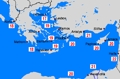 Teplota vody - Aegean Sea - St, 01-05