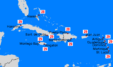 Teplota vody - Jamaica - St, 01-05